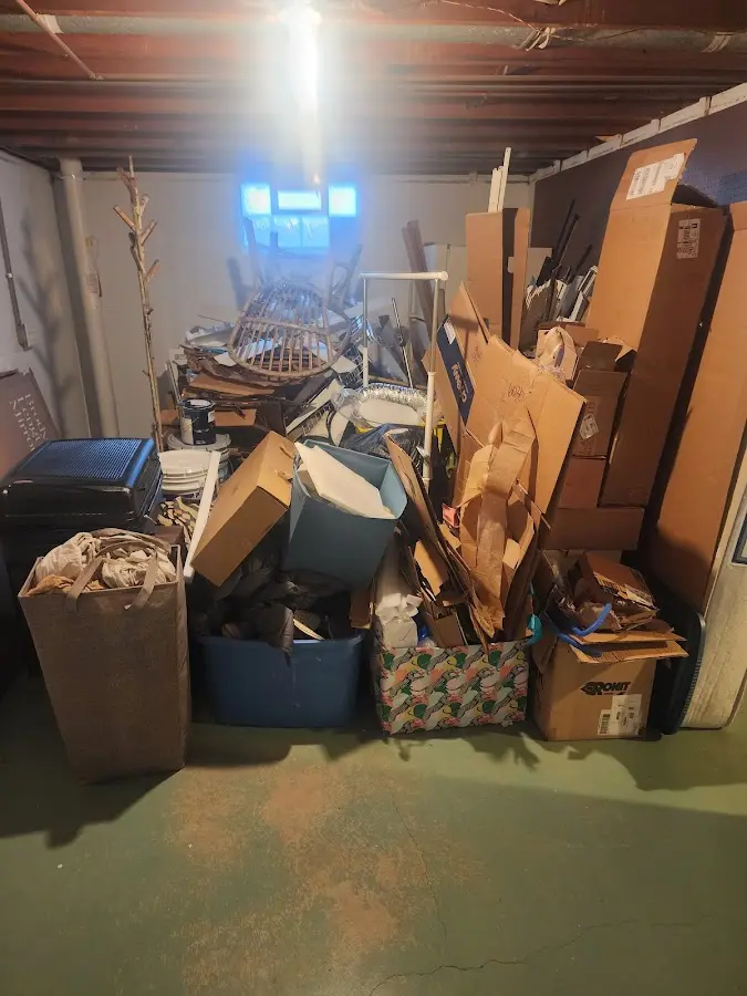 Roll-off dumpster container at job site for 8 Yard Dumpster Rental in Ocoee